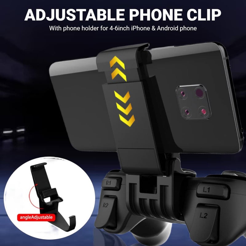 arVin Bluetooth Gamepad Controller for iPhone & Android with Phone Holder, 360 Joystick, 18 Hours Playtime - Image 5